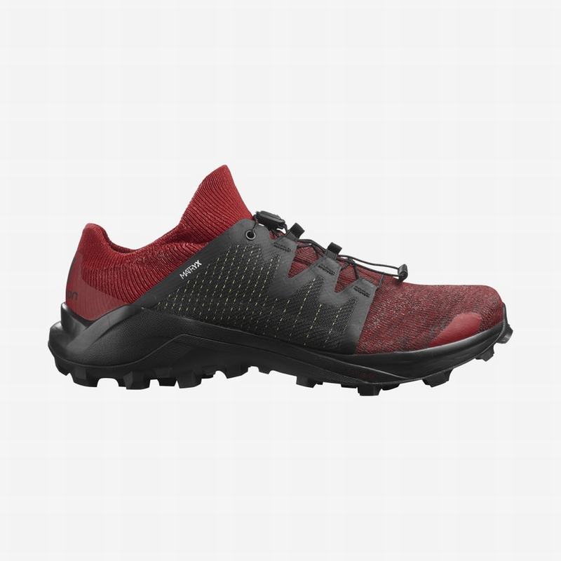 Salomon Singapore Mens Trail Running Shoes - CROSS /PRO Red/Black | 21967-VZHB